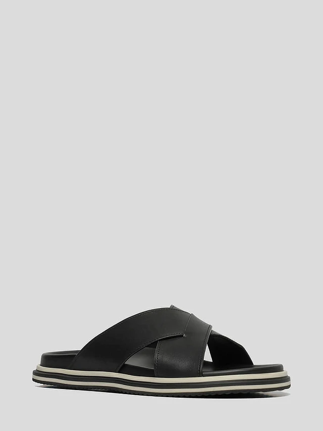 Сабо мужские летние, цвет черный, натуральная кожа M1781381 | 1