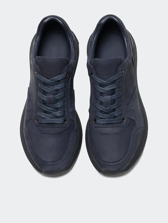 Кроссовки мужские демисезонные, цвет синий, натуральный нубук M1782601 | 5