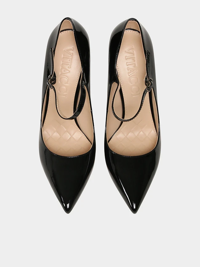 Туфли женские всесезонные, цвет черный, натуральная лаковая кожа 496686 | 5