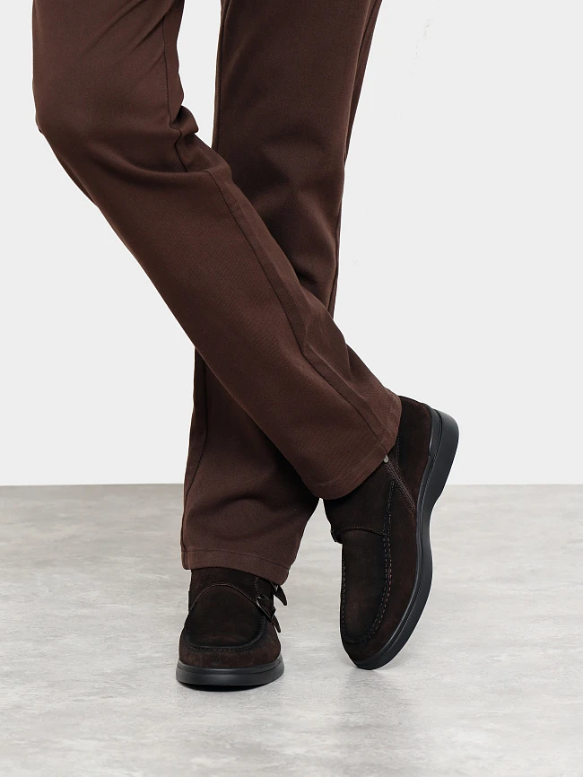 Ботинки мужские демисезонные, цвет коричневый, натуральный спилок M801219 | 9