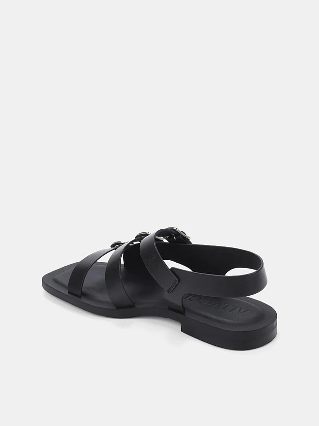 Сандалии женские летние, цвет черный, натуральная кожа 1494356 | 3