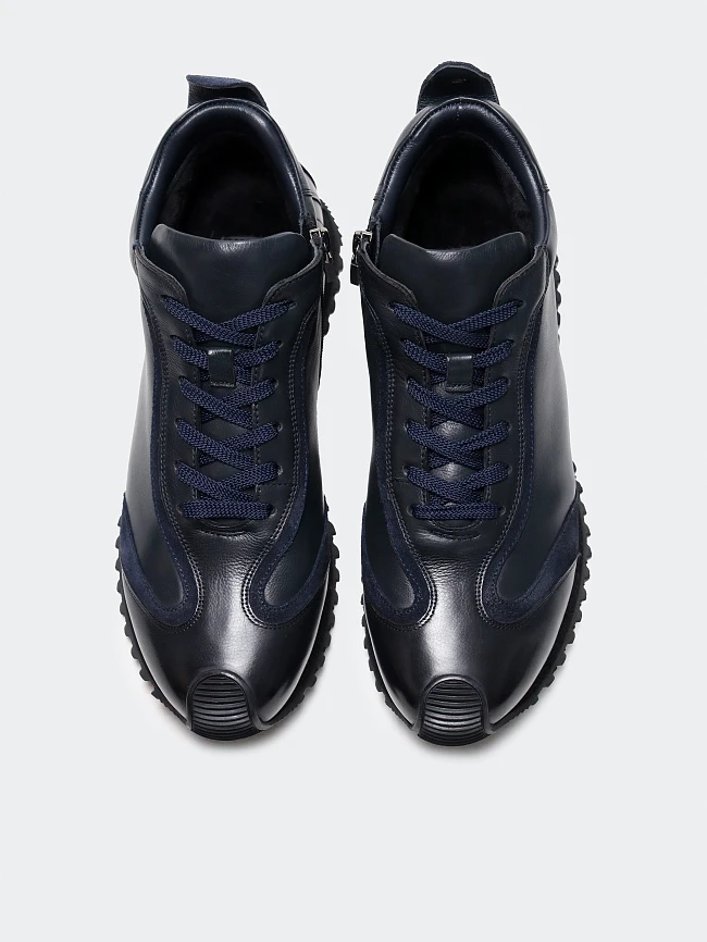 Ботинки мужские демисезонные, цвет синий, натуральная кожа/натуральный спилок M1782594 | 5