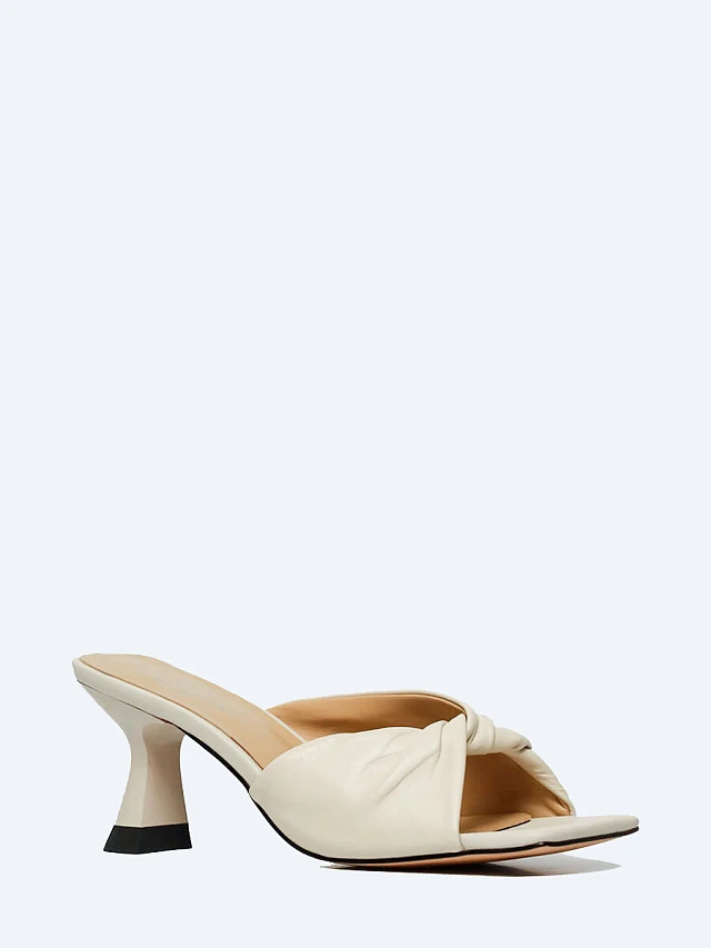 Сабо женские летние, цвет молочный, натуральная кожа 1398328 | 1