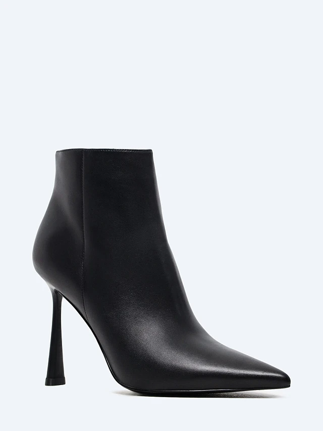 Ботильоны женские демисезонные, цвет черный, натуральная кожа 1852812 | 1