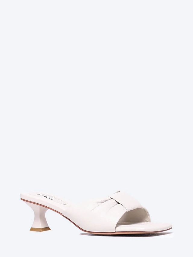 Сабо женские летние, цвет молочный, натуральная кожа 17VC239 | 1