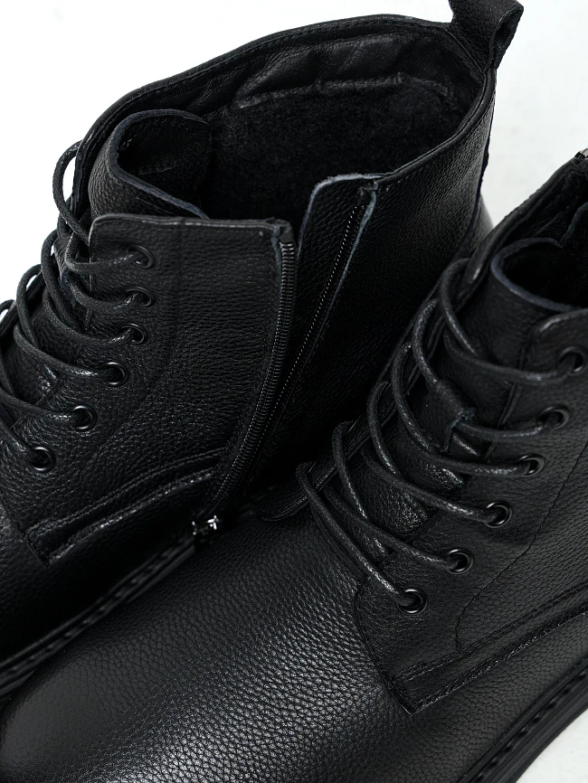 Ботинки мужские зимние, цвет черный, натуральная кожа M24VC070M | 5