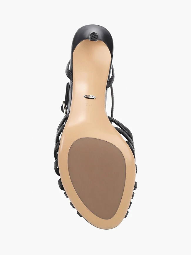 Босоножки женские летние, цвет черный, натуральная кожа 944000 | 5