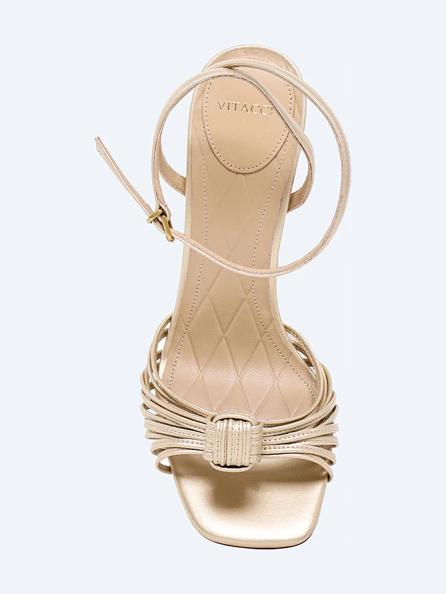 Босоножки женские летние, цвет золотой, натуральная кожа/искусственная кожа 1494328 | 4