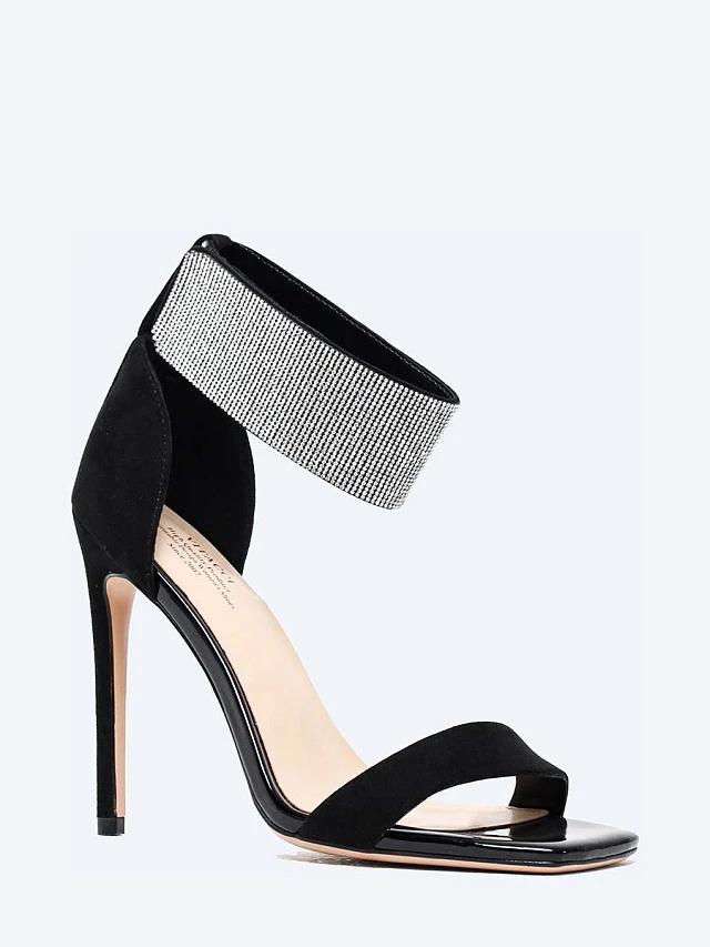 Босоножки женские летние, цвет черный, искусственный велюр 2680048 | 1