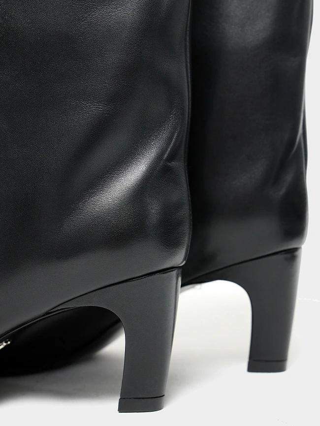 Сапоги женские всесезонные, цвет черный, натуральная кожа 497113 | 6
