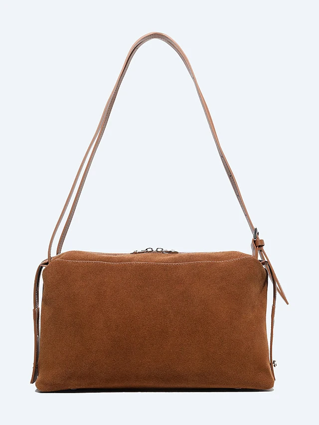 Сумка женская весна-лето, цвет рыжий, натуральный спилок DUA002-13 | 1