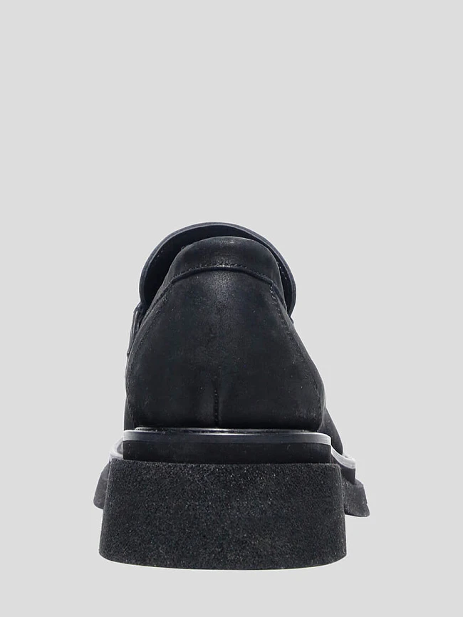 Лоферы мужские всесезонные, цвет черный, натуральный нубук M253557P | 5