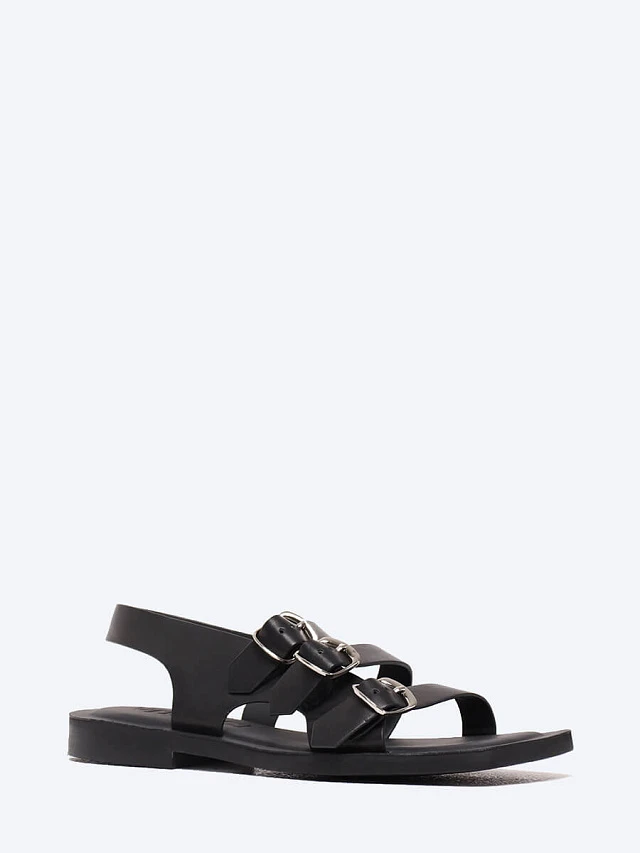 Сандалии женские летние, цвет черный, натуральная кожа 1494356 | 1