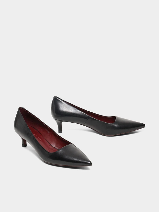 Туфли женские всесезонные, цвет черный, натуральная кожа 497003 | 3