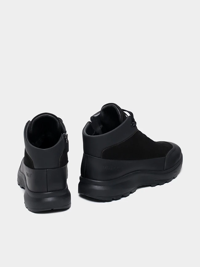 Ботинки мужские зимние, цвет черный, натуральная кожа/натуральный спилок M1782078M | 4