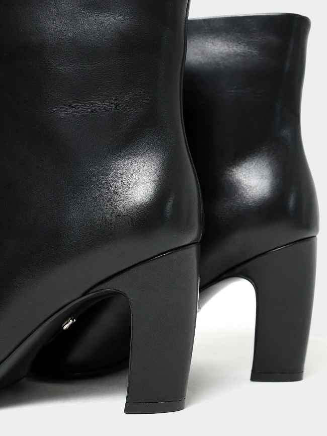 Ботильоны женские всесезонные, цвет черный, натуральная кожа 497227 | 6