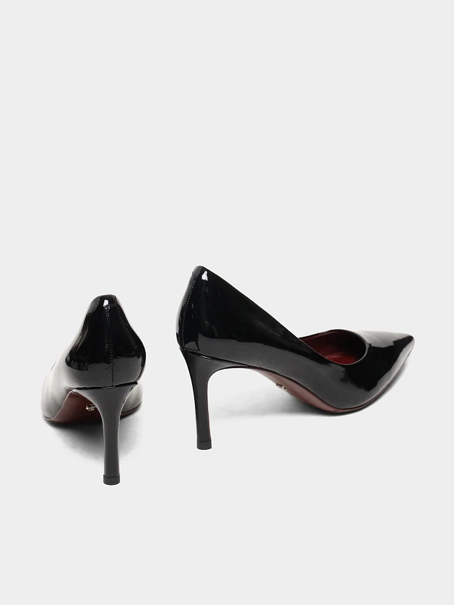 Туфли женские всесезонные, цвет черный, натуральная лаковая кожа 497321 | 4