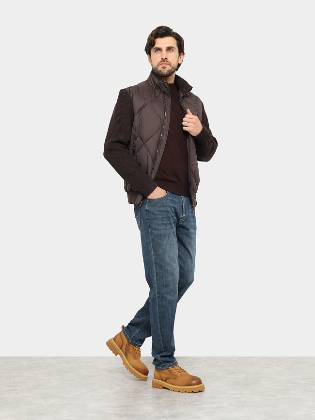 Ботинки мужские демисезонные, цвет песочный, натуральный нубук M03053 | 10