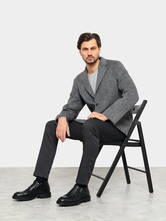 Ботинки мужские демисезонные, цвет черный, натуральная кожа M1022562 | 11