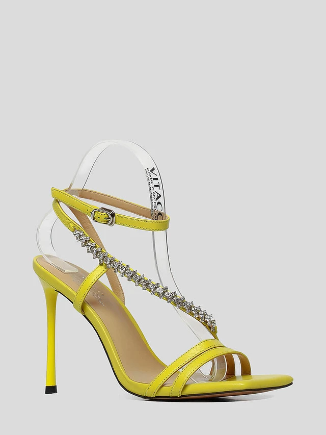 Босоножки женские летние, цвет желтый, натуральная кожа 1411437 | 1