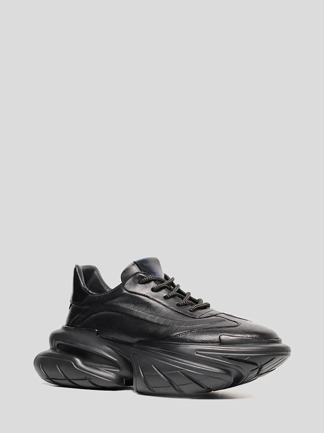 Кроссовки мужские демисезонные, цвет черный, натуральная кожа M1781489 | 5