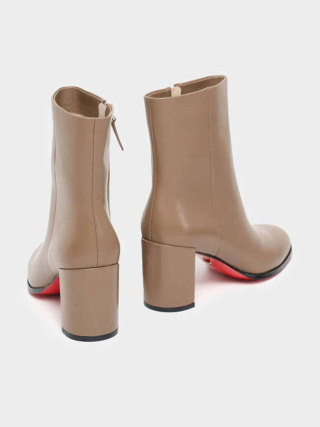 Полусапоги женские демисезонные, цвет коричневый, натуральный велюр 495612 | 3