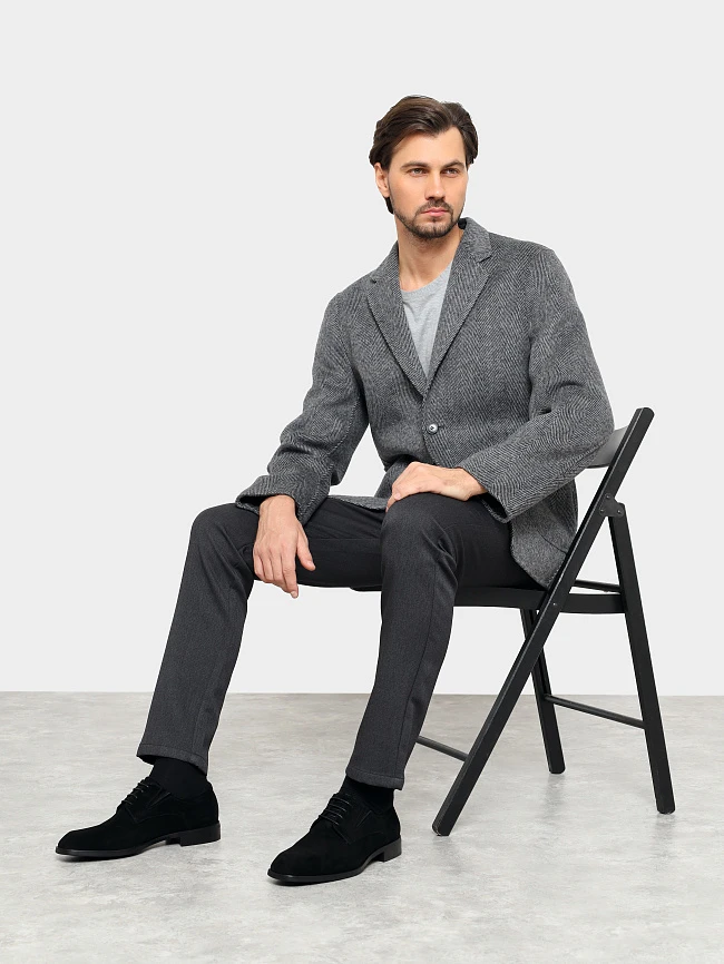 Полуботинки мужские всесезонные, цвет черный, натуральный велюр M1022945 | 11