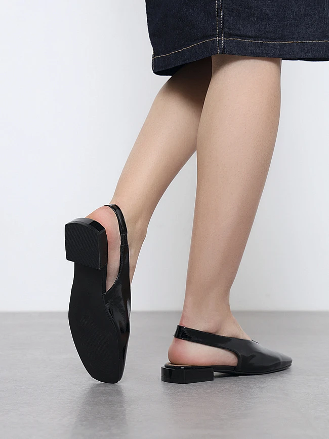 Туфли женские летние, цвет черный, натуральная кожа и полимерные материалы 1849700 | 8