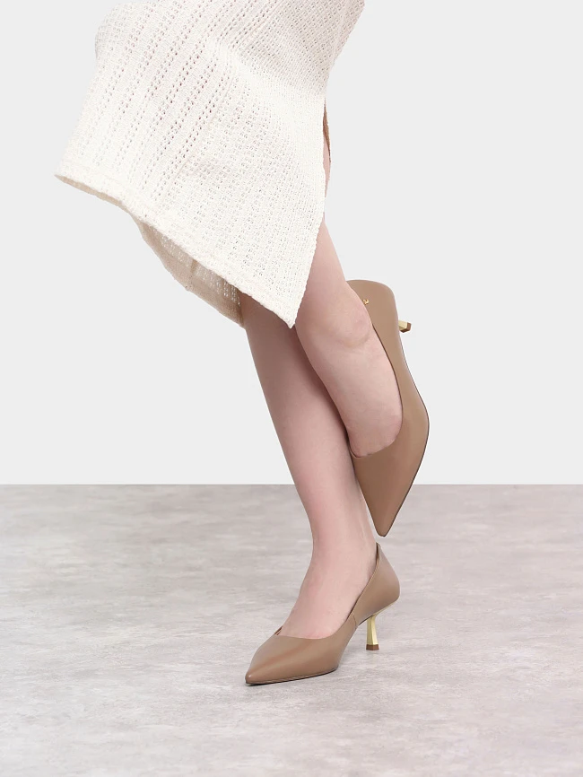 Туфли женские всесезонные, цвет бежевый, натуральная кожа 1494270 | 10