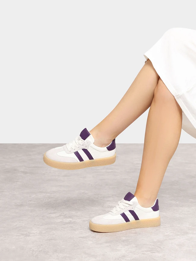 Кеды женские демисезонные, цвет молочный, текстиль/натуральный спилок 3630212 | 10