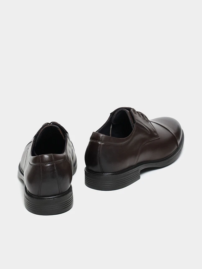 Полуботинки мужские демисезонные, цвет коричневый, натуральная кожа M24VC081 | 4