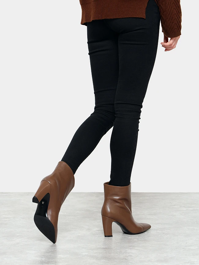 Ботильоны женские всесезонные, цвет мокко, натуральная кожа 497228 | 8