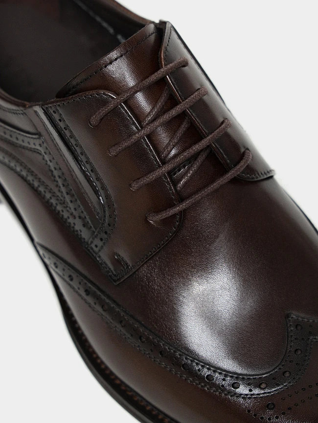 Полуботинки мужские всесезонные, цвет коричневый, натуральная кожа M1023128 | 5