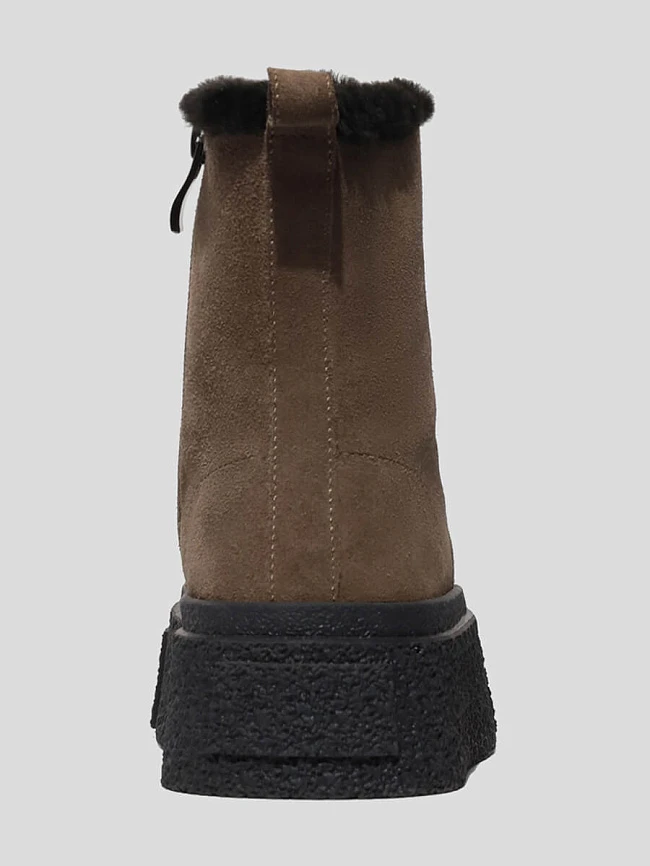 Ботинки женские зимние, цвет хаки, натуральный спилок 1890335M | 5