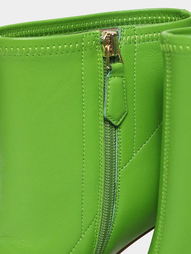 Ботильоны женские демисезонные, цвет зеленый, натуральная кожа 1492696 | 7