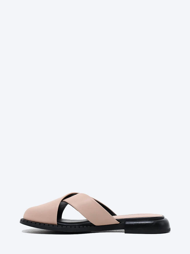 Сабо женские летние, цвет пудровый, натуральная кожа и полимерные материалы 1848473 | 4