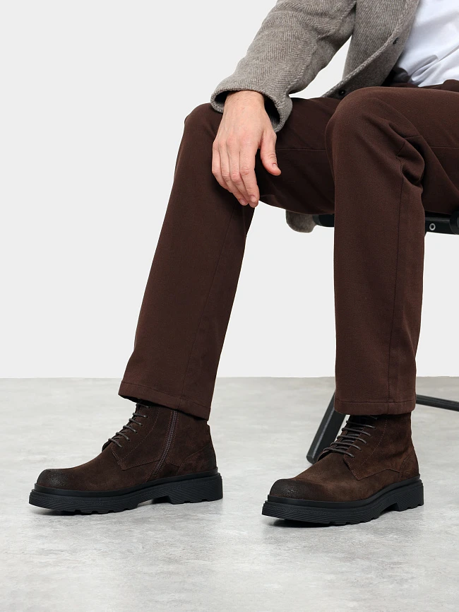 Ботинки мужские демисезонные, цвет коричневый, натуральный спилок M1022982 | 10