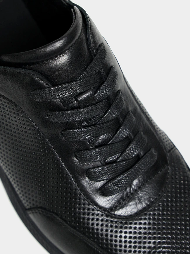 Кроссовки мужские летние, цвет черный, натуральная кожа M1782761 | 5