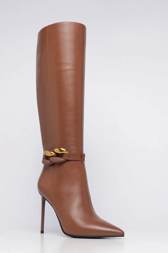 Сапоги 1492205 женские цвет мокко, натуральная кожа 1492205         | 1