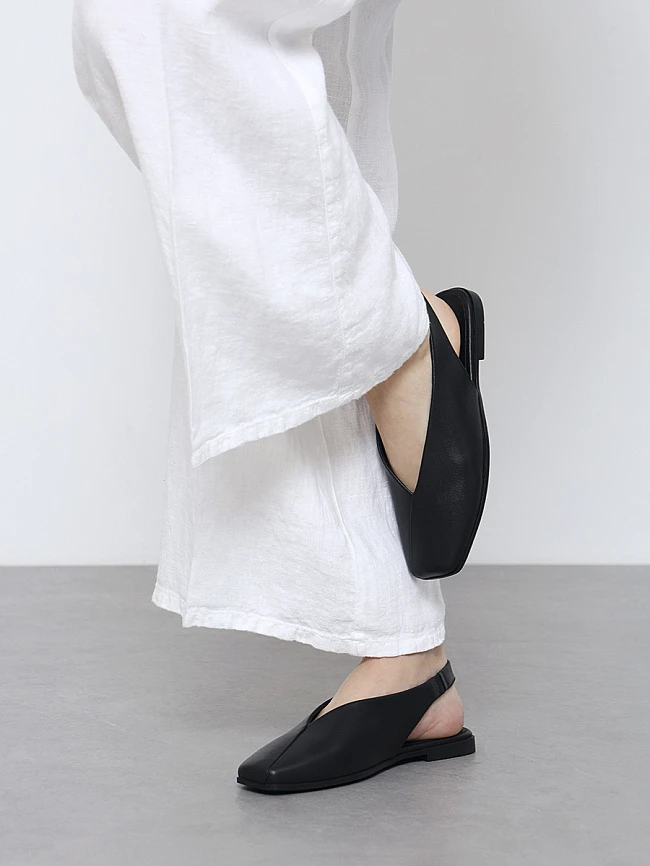 Туфли женские летние, цвет черный, натуральная кожа и полимерные материалы 1849796 | 9