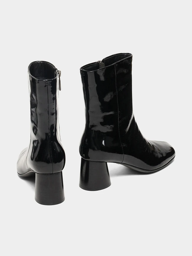 Полусапоги женские всесезонные, цвет черный, натуральный наплак 642222 | 4