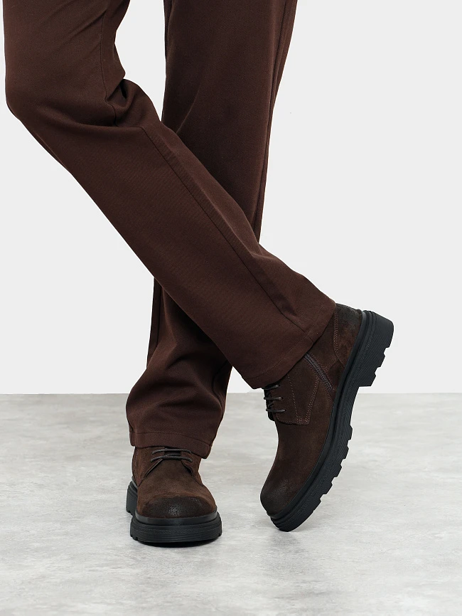 Ботинки мужские демисезонные, цвет коричневый, натуральный спилок M1022982 | 9