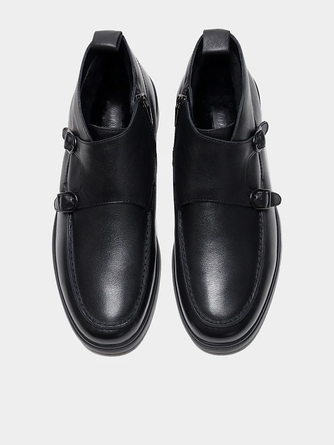 Ботинки мужские зимние, цвет черный, натуральная кожа M801218M | 5