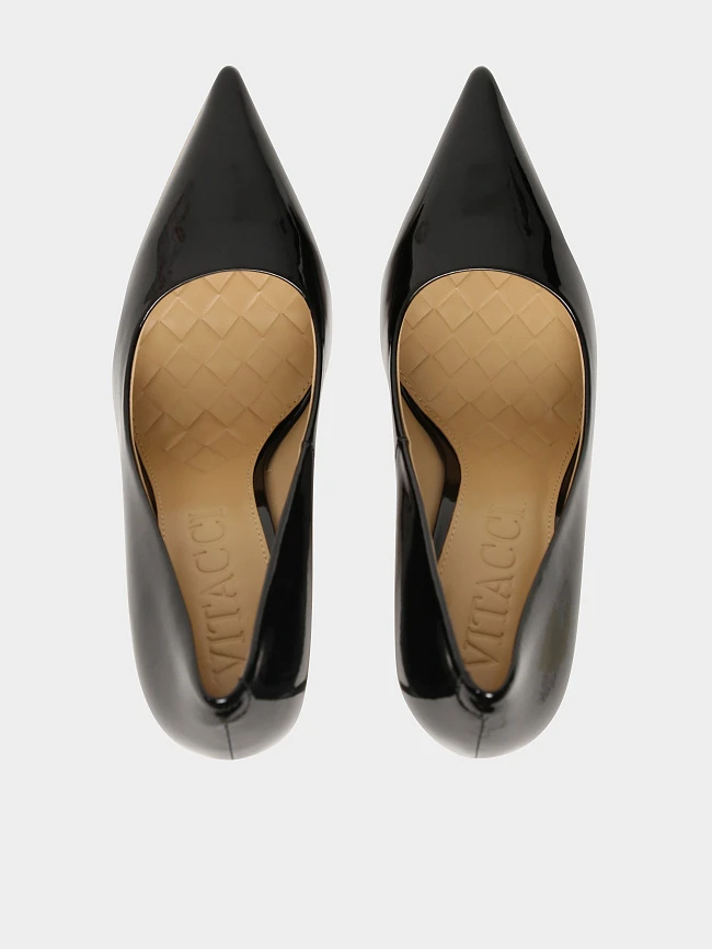 Туфли женские всесезонные, цвет черный, натуральная лаковая кожа 495978P | 5