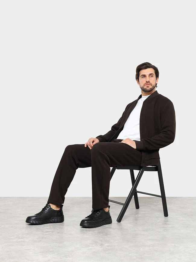 Кеды мужские демисезонные, цвет черный, натуральная кожа M1781529 | 11