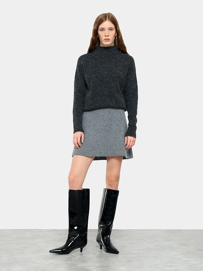 Сапоги женские демисезонные, цвет черный, натуральный наплак 1013760 | 12