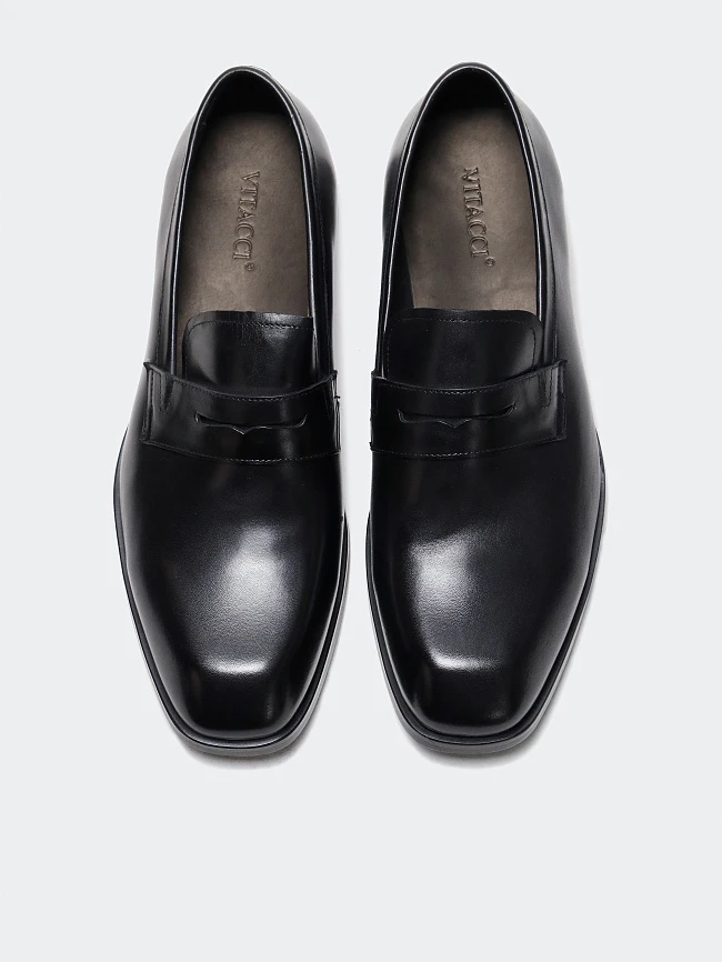 Лоферы мужские всесезонные, цвет черный, натуральная кожа M1022948 | 5