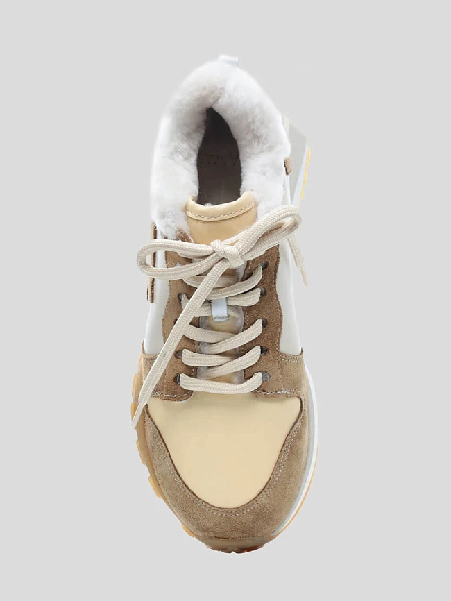 Кроссовки женские зимние, цвет бежевый, натуральная кожа 1221296M | 5