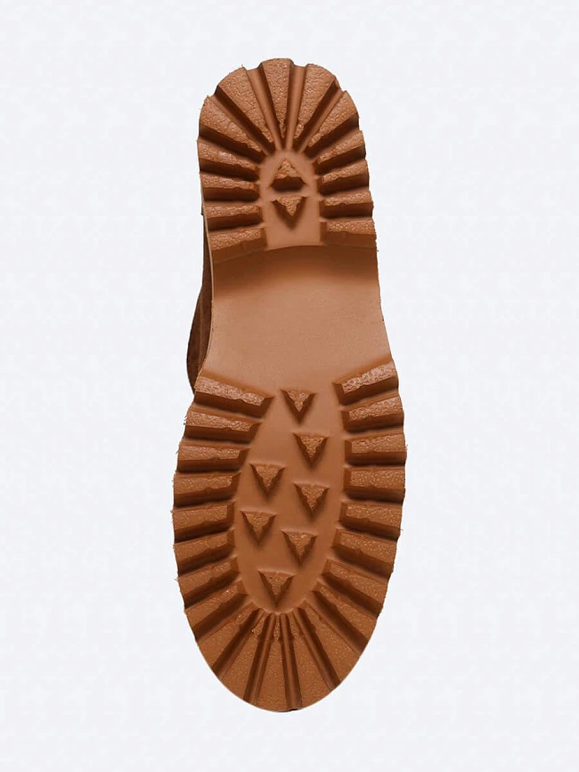 Лоферы женские всесезонные, цвет рыжий, натуральный нубук 136830 | 6