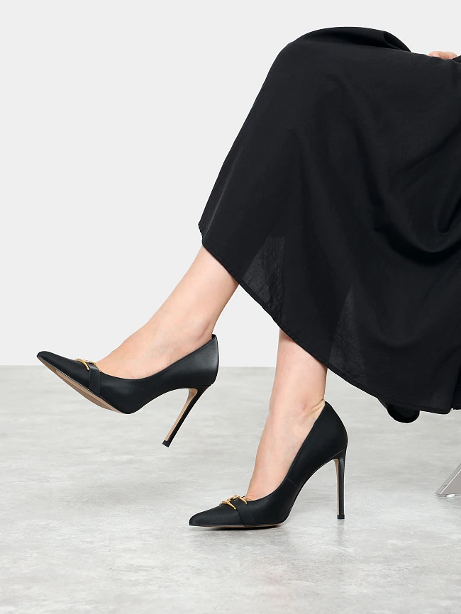 Туфли женские всесезонные, цвет черный, натуральная кожа 1494433 | 9